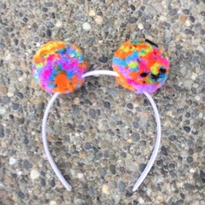 Artisan handmade pom pom headband Coachella festival boho farmer’s market rodeo